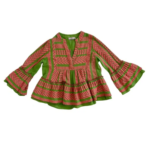 Devotion TWINS Pink and Green Blouse - Picture 2 of 8